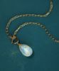 large moonstone toggle necklace